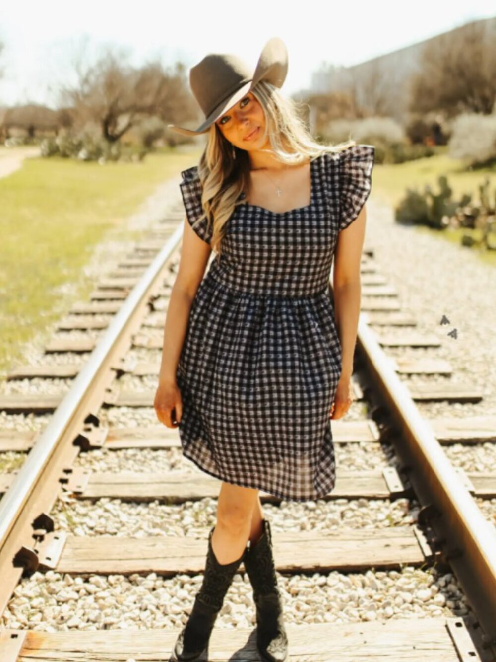 Mustang Gingham Dress